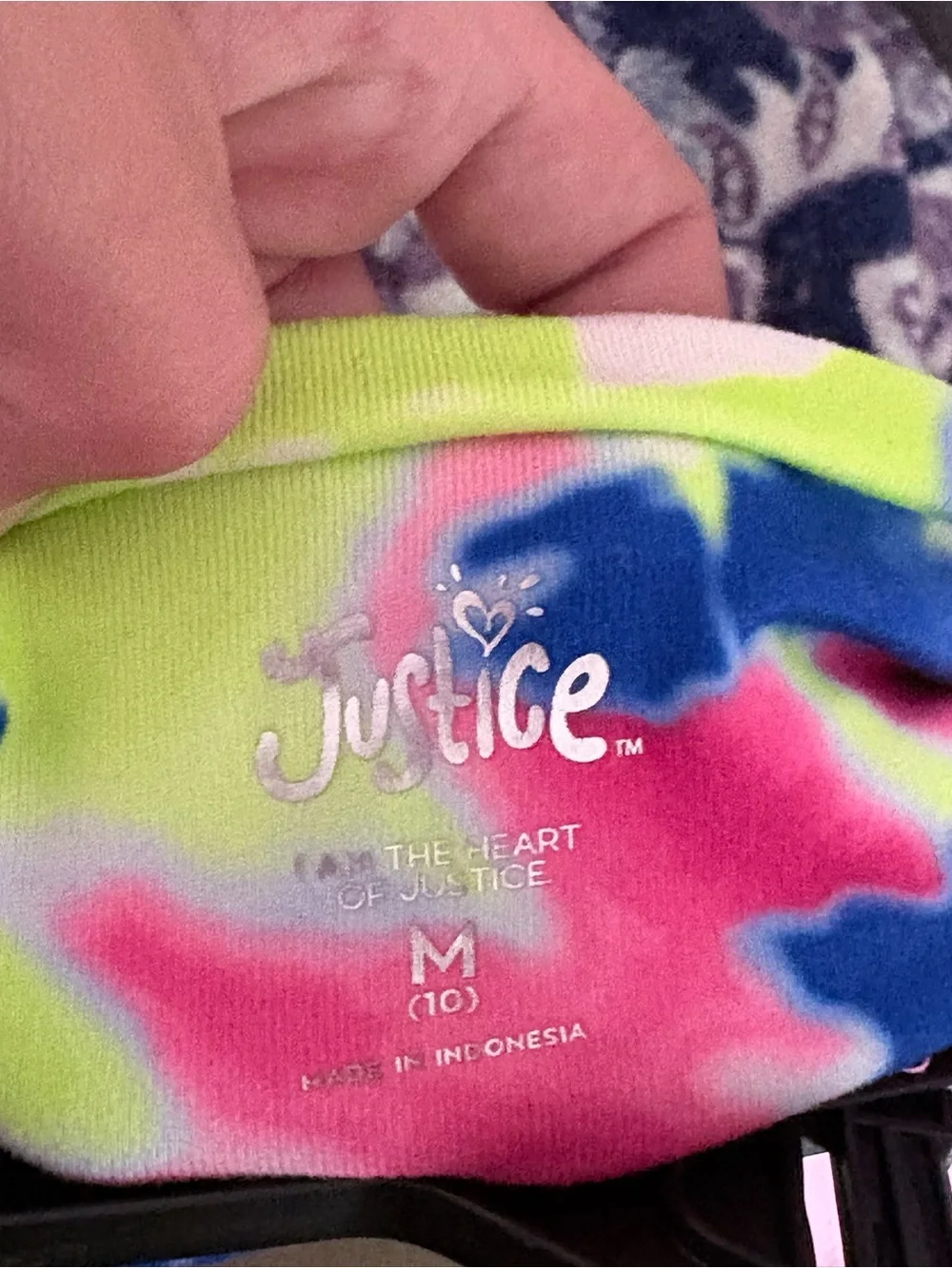 Justice Neon Tie-Dye Leggings - Pink, Blue & Neon Green